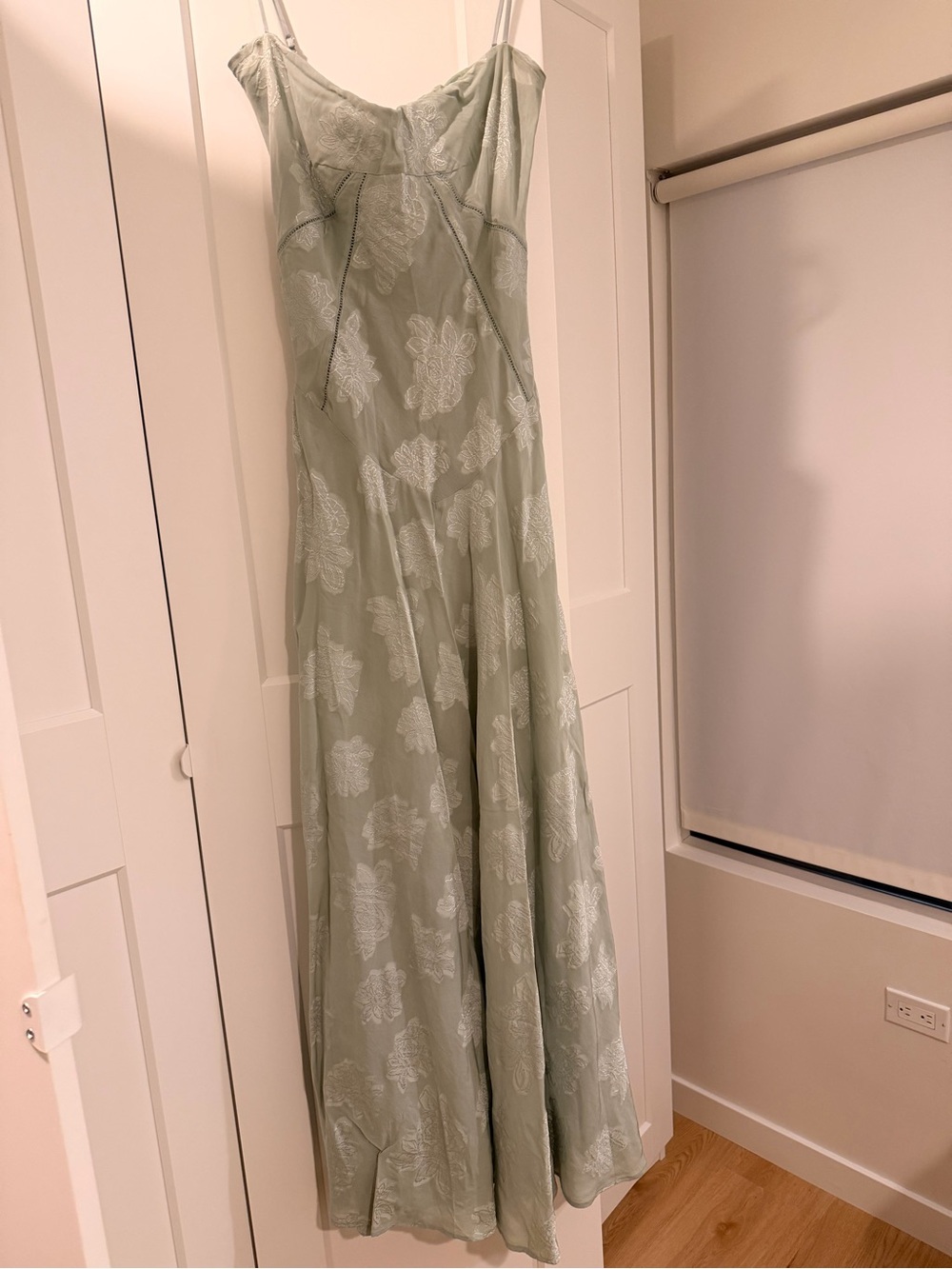 House of CB Light Sage Floral Bias Maxi Dress - Picture 2 of 3